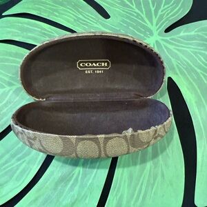 Coach Tan Signature Eyeglass Case